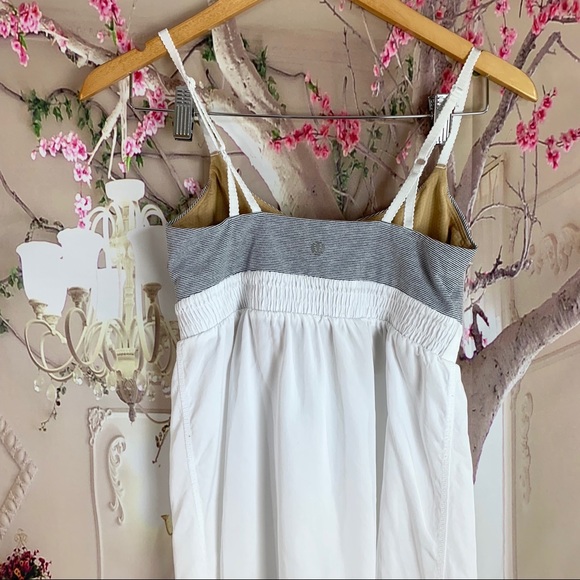 SOLD Lululemon White Striped Built In Bra - Picture 4 of 7